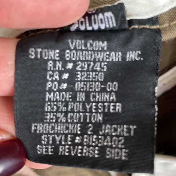 Woman’s Volcom ‘Lovin Phoebe’ Brown Jacket With Snap Details - Size Medium - Picture 7 of 7